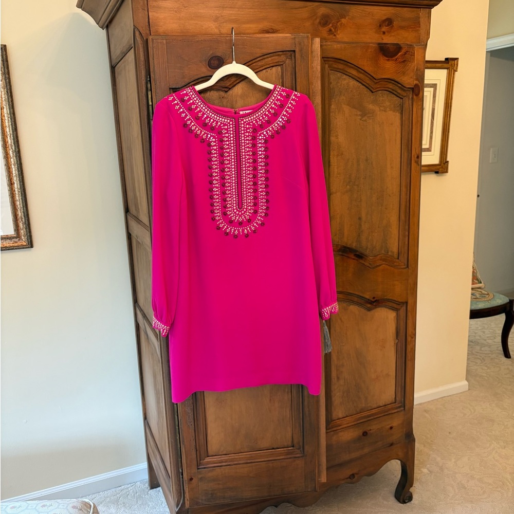 Trina Turk Pink Long Sleeve Dress